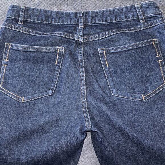 Jโ Jill Dark Wash Straight Leg Stretch Jeans Size 6 Cotton Blend - Picture 8 of 13